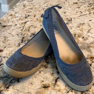 Denim Ugg slip ons